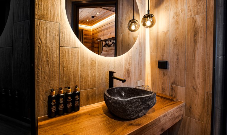 Santa's Wilderness Hotel Kieppi Wilderness Room Bathroom